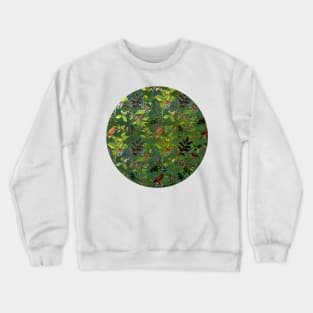 Christmas Pattern with Green Background Crewneck Sweatshirt